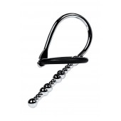 Серебристый уретральный плаг-бусины TOYFA Metal с мягким фиксириющим кольцом - ToyFa - купить с доставкой в Братске