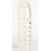 Прозрачная закрытая гелевая насадка - 13,5 см. - Toyfa Basic - в Братске купить с доставкой