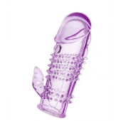 Фиолетовая насадка с коготком и шипами - 13 см. - Toyfa Basic - в Братске купить с доставкой