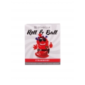 Стимулирующий презерватив-насадка Roll   Ball Strawberry - Sitabella - купить с доставкой в Братске