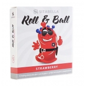 Стимулирующий презерватив-насадка Roll   Ball Strawberry - Sitabella - купить с доставкой в Братске