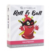 Стимулирующий презерватив-насадка Roll   Ball Raspberry - Sitabella - купить с доставкой в Братске
