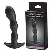 Черный анальный стимулятор простаты с вибрацией Special Anal Massager - 14,5 см. - Baile - в Братске купить с доставкой