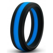 Черно-синее эрекционное кольцо Silicone Go Pro Cock Ring - Blush Novelties - в Братске купить с доставкой