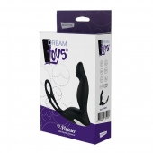 Черный вибромассажер простаты P-PLEASER W ERECTION ENHANCE - Dream Toys - в Братске купить с доставкой