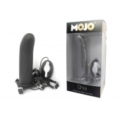 Черный страпон с вибратором Mojo Ghia - Seven Creations - купить с доставкой в Братске