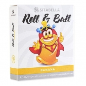 Стимулирующий презерватив-насадка Roll   Ball Banana - Sitabella - купить с доставкой в Братске