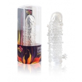 Закрытая прозрачная рельефная насадка Crystal sleeve - 13 см. - Erowoman-Eroman - в Братске купить с доставкой
