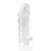Закрытая прозрачная рельефная насадка Crystal sleeve - 13 см. - Erowoman-Eroman - в Братске купить с доставкой