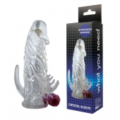 Закрытая прозрачная вибронасадка на пенис Crystal Sleeve Vibe - Erowoman-Eroman - в Братске купить с доставкой