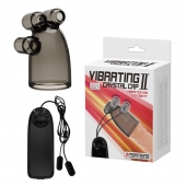 Дымчатая насадка-мастурбатор с вибрацией Vibrating Crystal Cap II - Baile - в Братске купить с доставкой