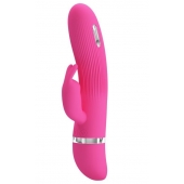 Розовый вибратор Ingram с электростимуляцией - 19,2 см. - Baile - купить с доставкой в Братске