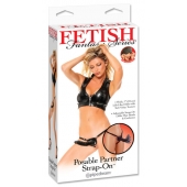 Черный податливый страпон Posable Partner Strap-On - 17,8 см. - Pipedream - купить с доставкой в Братске