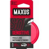 Ультратонкие презервативы в железном кейсе MAXUS Sensitive - 3 шт. - Maxus - купить с доставкой в Братске