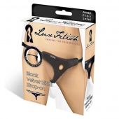 Черные плюшевые трусики для страпона - Lux Fetish - купить с доставкой в Братске
