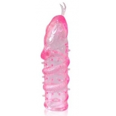 Закрытая рельефная насадка Crystal sleeve snakes в виде змеи с усиками - 14 см. - Erowoman-Eroman - в Братске купить с доставкой