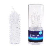 Закрытая рельефная насадка Crystal sleeve с усиками - 12 см. - Erowoman-Eroman - в Братске купить с доставкой