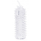 Закрытая рельефная насадка Crystal sleeve с усиками - 12 см. - Erowoman-Eroman - в Братске купить с доставкой
