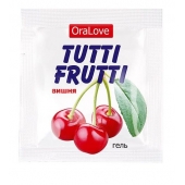 Пробник гель-смазки Tutti-frutti с вишнёвым вкусом - 4 гр. - Биоритм - купить с доставкой в Братске