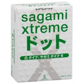 Презервативы Sagami Xtreme SUPER DOTS с точками - 3 шт. - Sagami - купить с доставкой в Братске