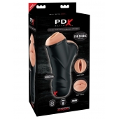 Мастурбатор в колбе с двумя тоннелями Double Penetration Vibrating Stroker - Pipedream - в Братске купить с доставкой