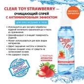 Очищающий спрей для игрушек CLEAR TOY Strawberry - 100 мл. - Биоритм - купить с доставкой в Братске