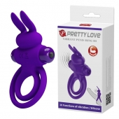 Фиолетовое эрекционное кольцо с вибростимуляцией клитора Vibrant Penis Ring III - Baile - в Братске купить с доставкой