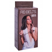 Коричневые кожаные наручники Maya - Rebelts - купить с доставкой в Братске