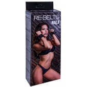 Черные кожаные наручники Naila - Rebelts - купить с доставкой в Братске