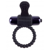 Черное эрекционное виброкольцо Vibrating Silicone Super Ring - Pipedream - в Братске купить с доставкой