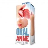 Телесный мастурбатор-ротик с язычком Oral Anne - Blush Novelties - в Братске купить с доставкой