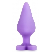 Фиолетовая анальная пробка Naughty Candy Heart Do Me Now - 8,9 см. - Blush Novelties - купить с доставкой в Братске
