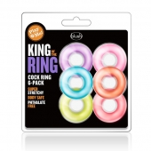 Набор из 6 эрекционных колец King of the Ring - Blush Novelties - в Братске купить с доставкой