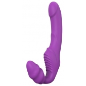 Фиолетовый безремневой вибрострапон DOUBLE DIPPER - Dream Toys - купить с доставкой в Братске