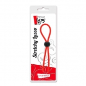 Красное эрекционное лассо с одной бусиной-утяжкой STRETCHY THIN LASSO - Dream Toys - в Братске купить с доставкой