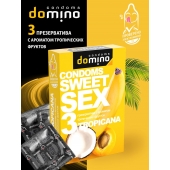 Презервативы для орального секса DOMINO Sweet Sex с ароматом тропических фруктов - 3 шт. - Domino - купить с доставкой в Братске