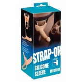 Силиконовый полый страпон на ремнях Silicone Strap-on - 16 см. - Orion - купить с доставкой в Братске