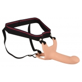 Силиконовый полый страпон на ремнях Silicone Strap-on - 16 см. - Orion - купить с доставкой в Братске