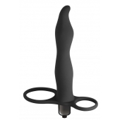 Черная вибронасадка для двойного проникновения Flirtini - 15,9 см. - Lola Games - купить с доставкой в Братске