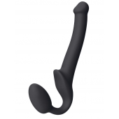 Черный безремневой страпон Silicone Bendable Strap-On S - Strap-on-me - купить с доставкой в Братске