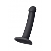 Черный фаллос на присоске Silicone Bendable Dildo S - 17 см. - Strap-on-me - купить с доставкой в Братске