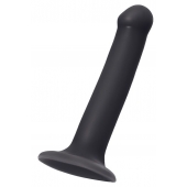 Черный фаллос на присоске Silicone Bendable Dildo M - 18 см. - Strap-on-me - купить с доставкой в Братске