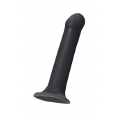 Черный фаллос на присоске Silicone Bendable Dildo L - 19 см. - Strap-on-me - купить с доставкой в Братске
