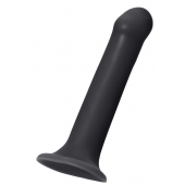 Черный фаллос на присоске Silicone Bendable Dildo L - 19 см. - Strap-on-me - купить с доставкой в Братске