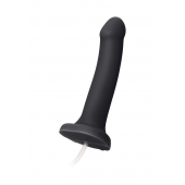 Черный фаллос с имитацией эякуляции Silicon Cum Dildo L - 19,6 см. - Strap-on-me - купить с доставкой в Братске