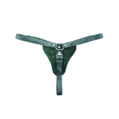 Изумрудные трусики с кольцом для страпона Ladys Arsenal - БДСМ Арсенал - купить с доставкой в Братске