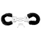 Меховые чёрные наручники Beginner s Furry Cuffs - Pipedream - купить с доставкой в Братске