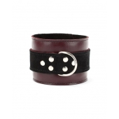 Бордовые наручники Ladys Arsenal на карабинах - БДСМ Арсенал - купить с доставкой в Братске