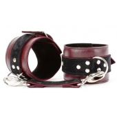 Бордовые наручники Ladys Arsenal на карабинах - БДСМ Арсенал - купить с доставкой в Братске