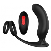 Черный массажер простаты REMOTE P-PLEASER - Dream Toys - в Братске купить с доставкой